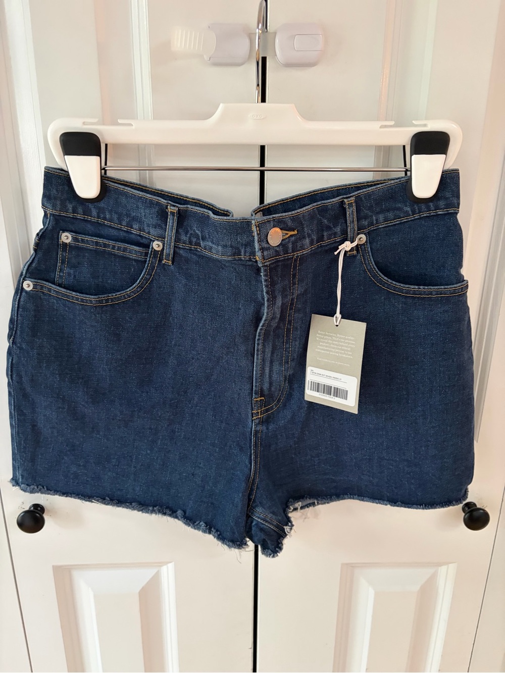 NWT Everlane The Way High Denim Shorts 31 Raw Hem